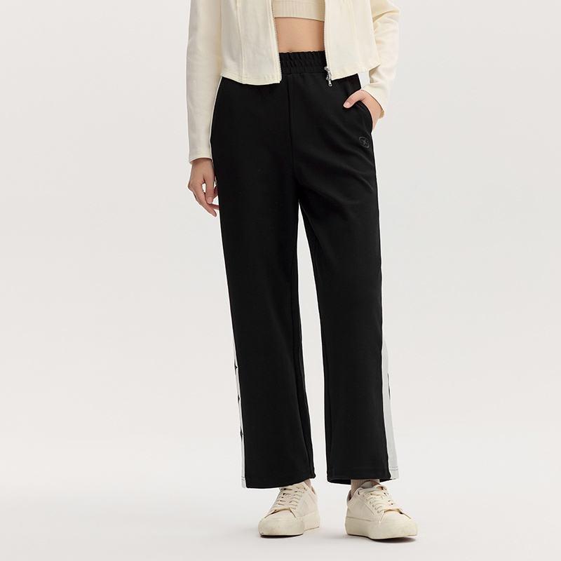 Elastic Waist Textured Wide Leg Pants