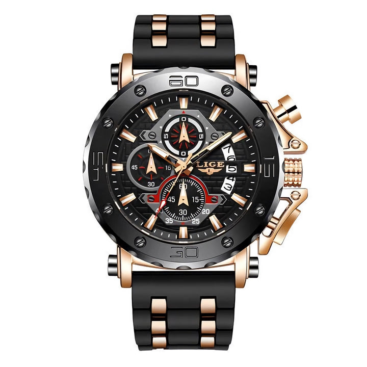 Luxury Men's Waterproof Sports Chronograph Silicone Watch