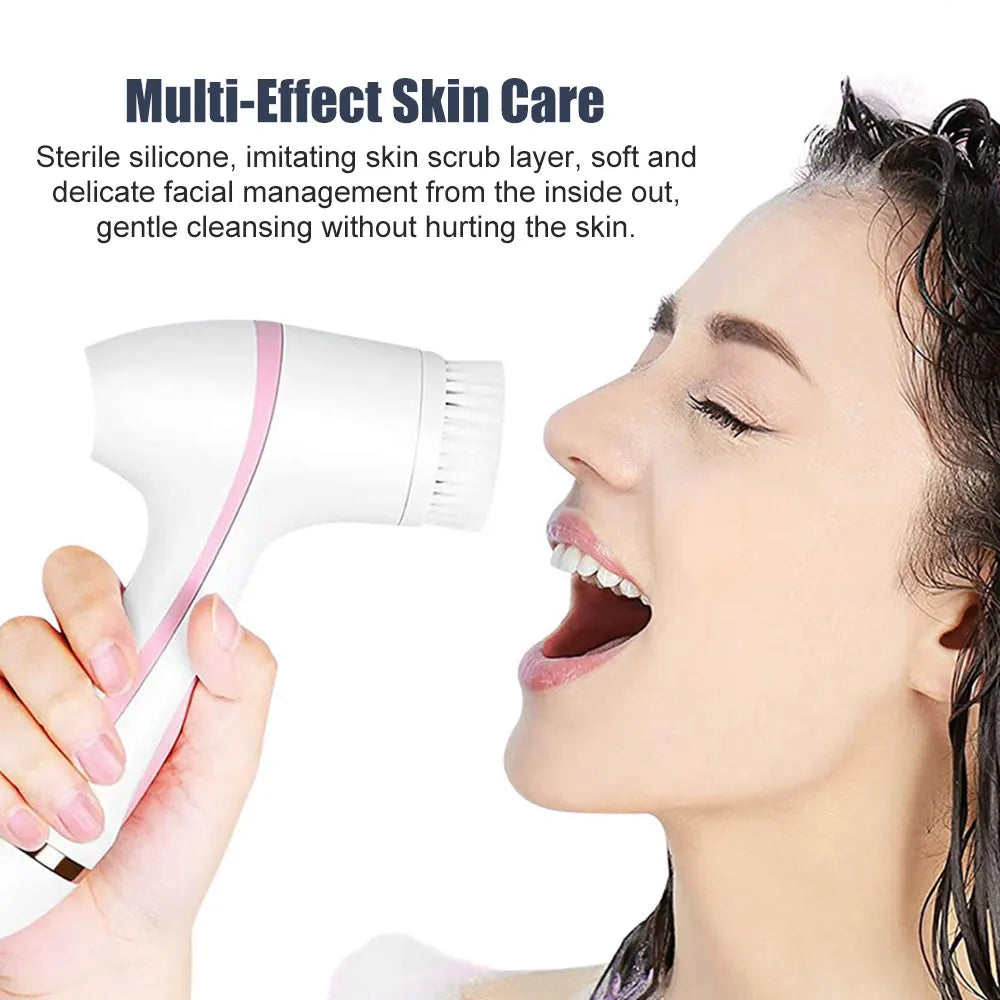 3-in-1 Ultrasonic Facial Cleansing Brush & Massager