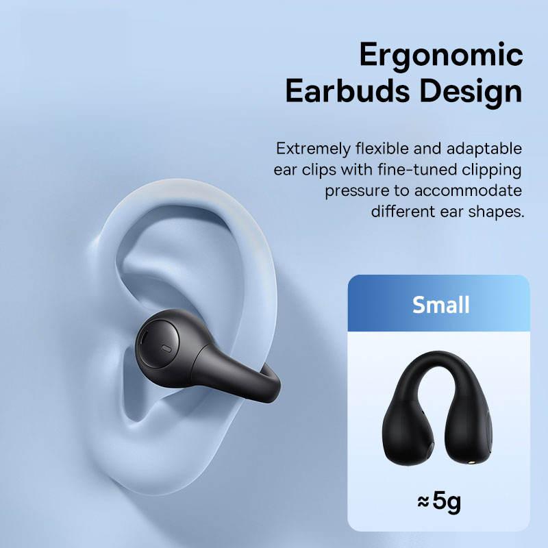Wireless Ear Clip Earphones with Bluetooth 5.3 - HD Call & Noise Reduction
