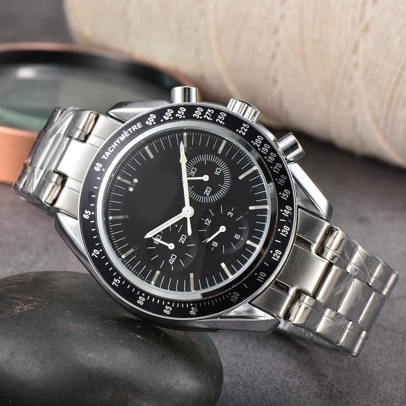 High Quality Steel Belt Quartz Timing European Men&