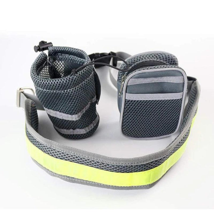 Reflective Hands-Free Dog Leash with Adjustable Waist and Storage Bags for Running and Hiking