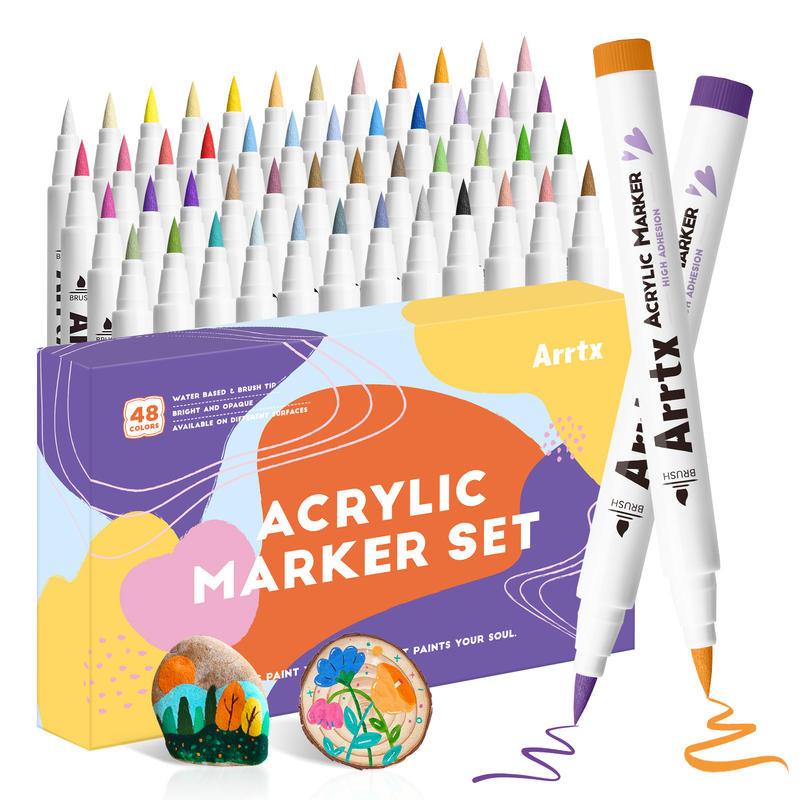 48 Colors Acrylic Paint Markers