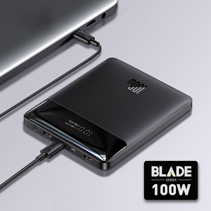 Ultra-Fast 100W Power Bank - 20000mAh, Dual USB-C/USB, PD Fast Charging, Compact Design