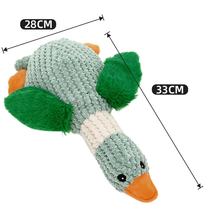 Wild-Goose Shaped Squeaky Plush Chew Toy for Dogs – Soft, Fun & Durable