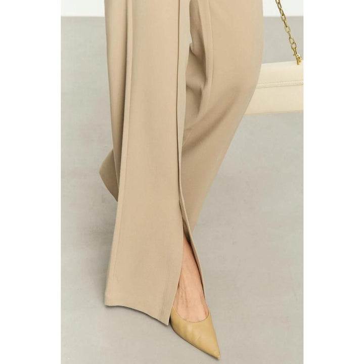 Winter Casual High-Slit Wide Leg Trousers for Women