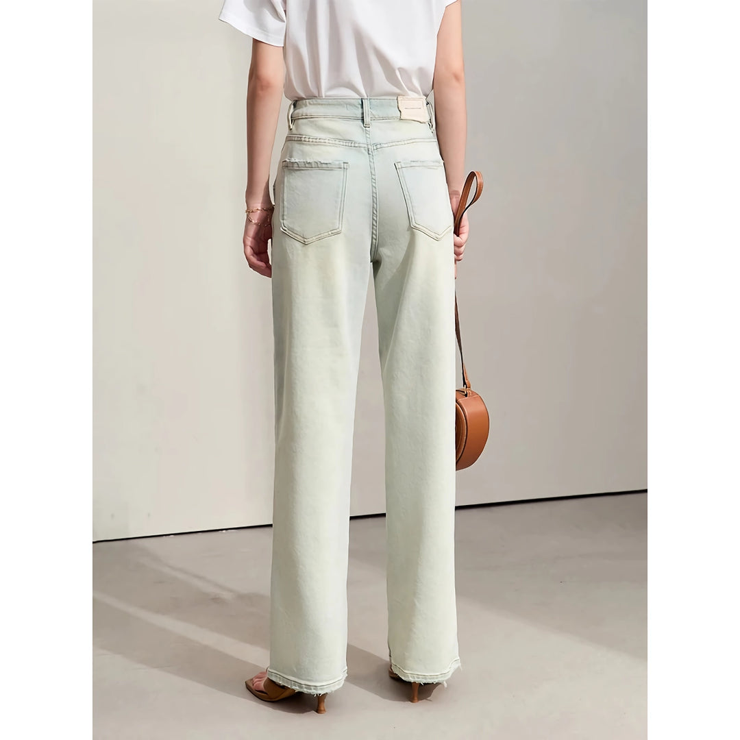 Trendy Vintage Straight-Leg Women's Denim Pants