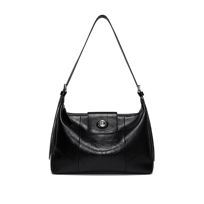 Elegant Leather Tote Shoulder Crossbody Bag