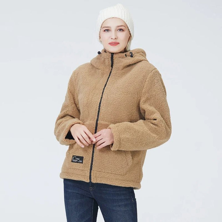 Women's Casual Fleece Jacket with Hood