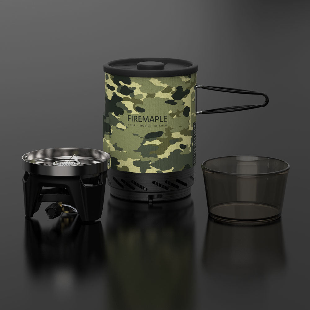 Camouflage Camping Gas Stove Cooking System