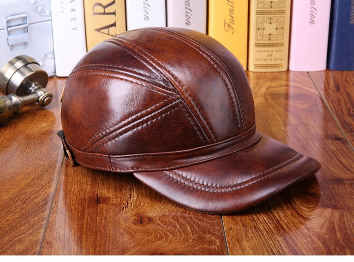 Outdoor Clip Cotton Tape Ear Protection Leather Hat