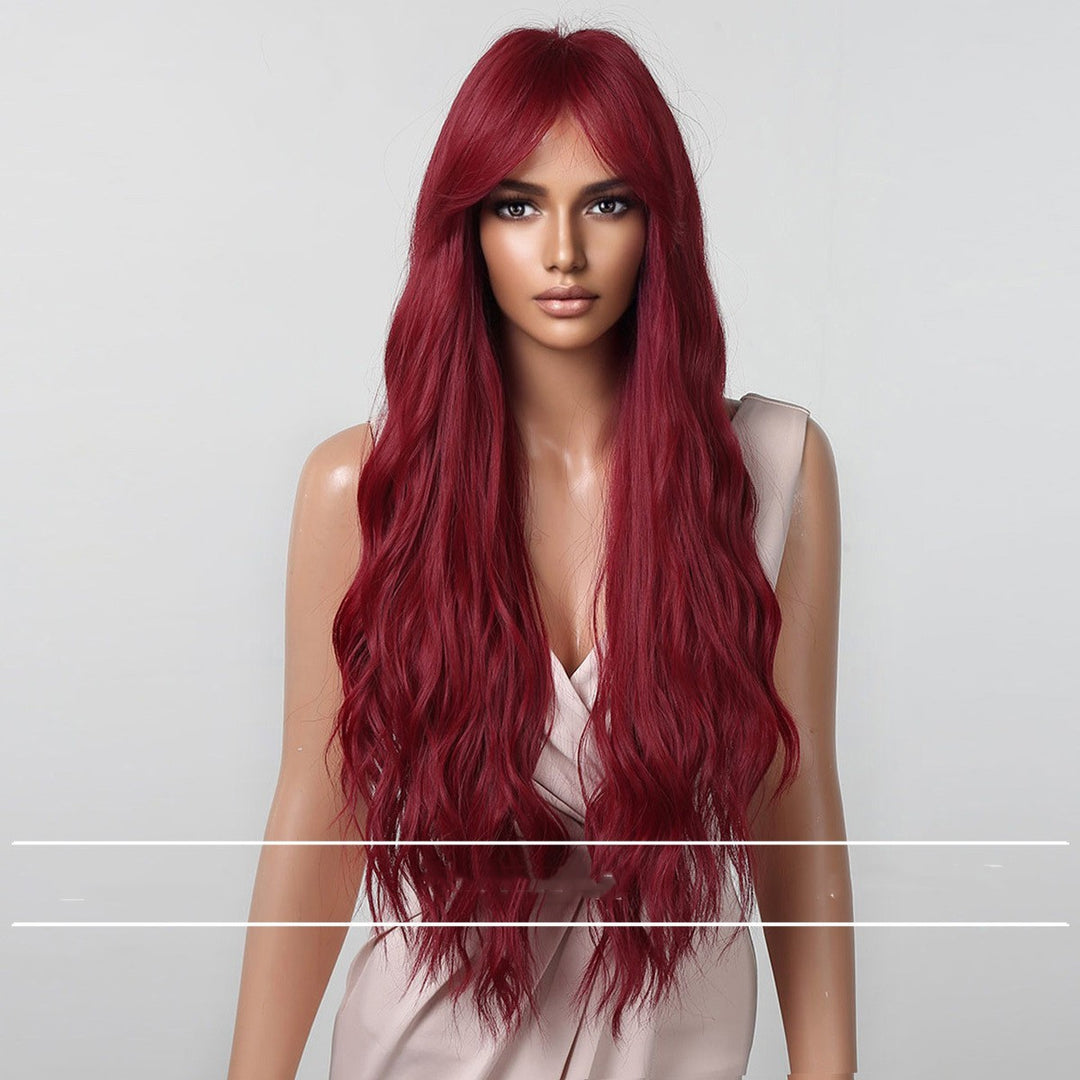 Eight-character Liu Seaweed Rose Red Long Curly Hair Big Wave Wig