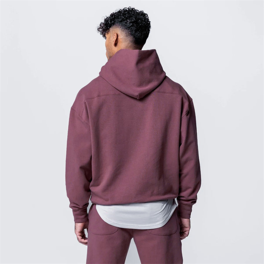 Trendy Men’s Loose Hoodie for Running and Outdoor Sports