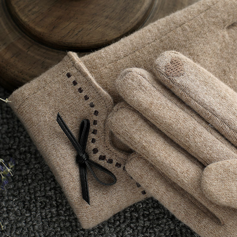 Driving touch screen wool cashmere gloves