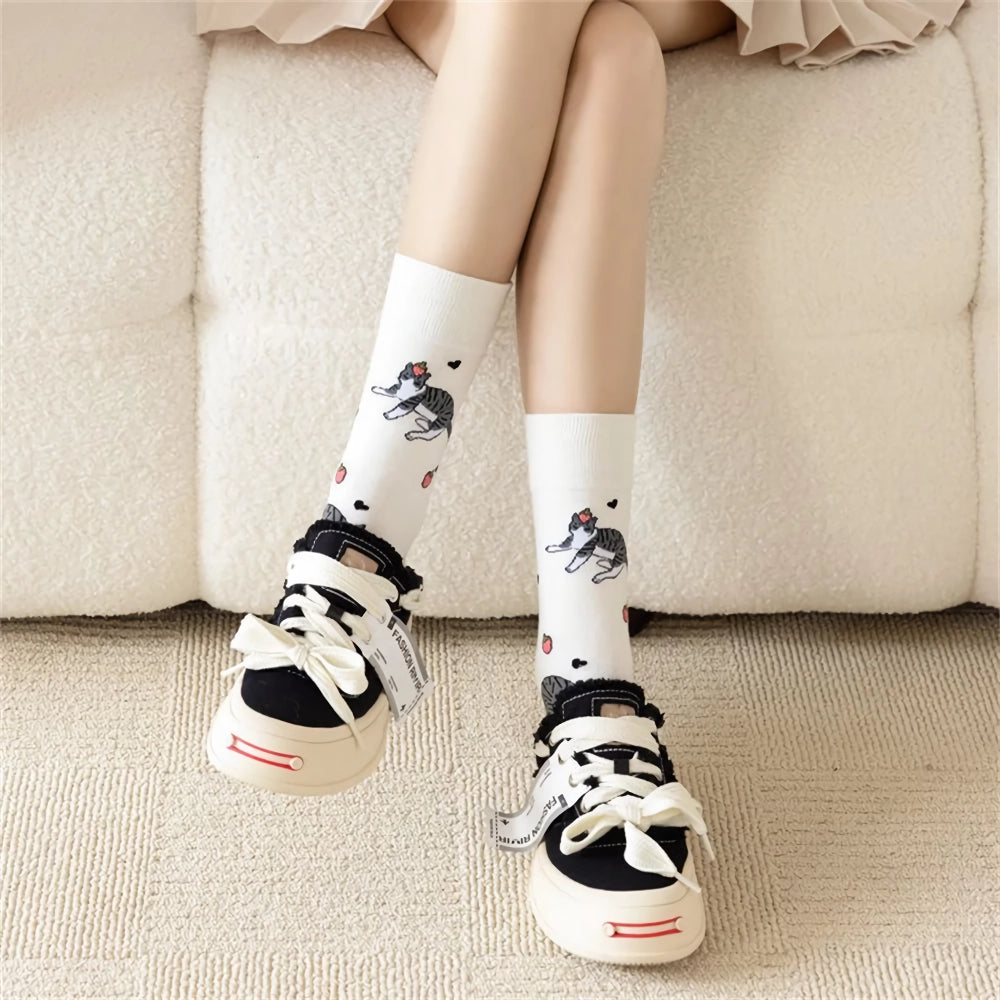 Cute Cartoon Fox Cat Socks