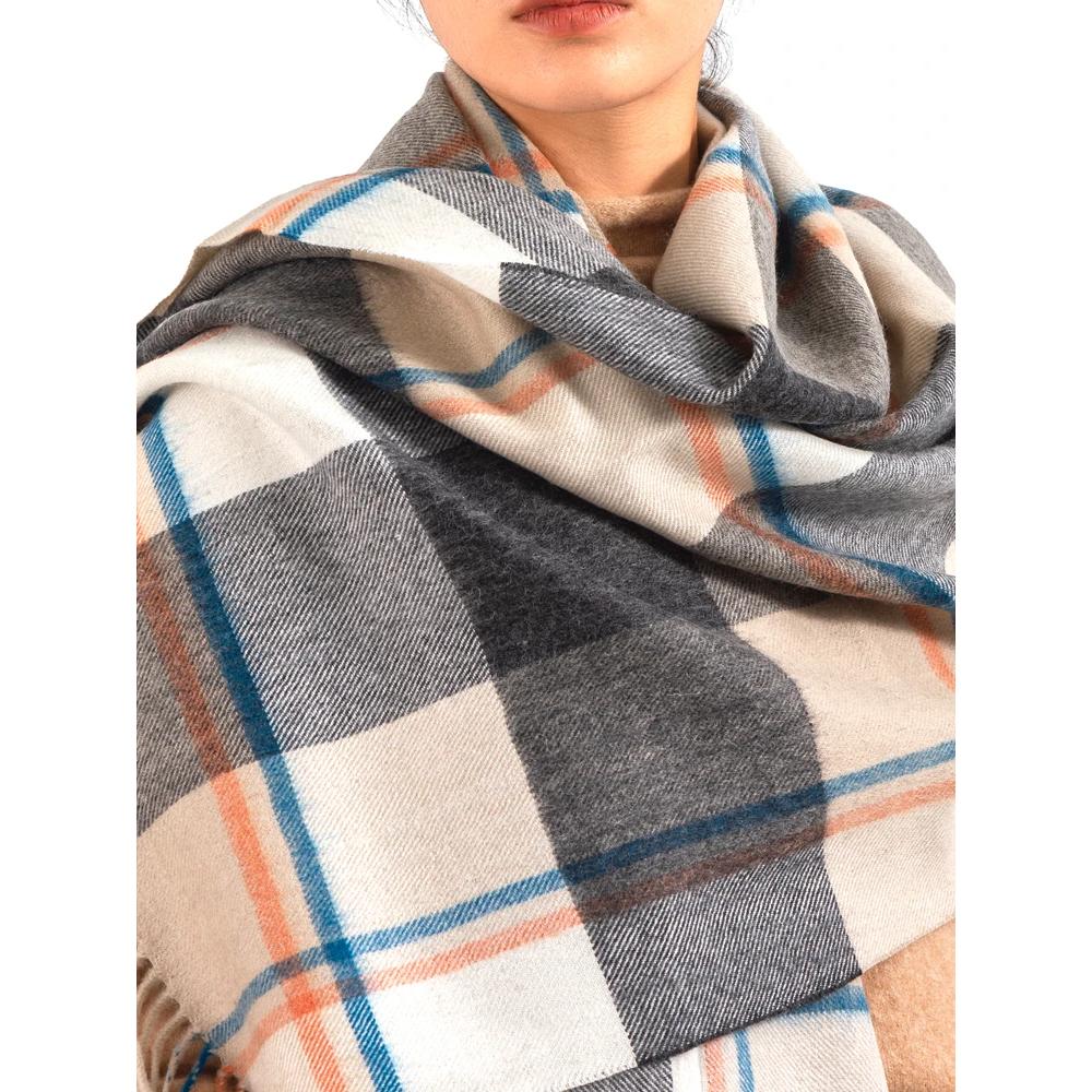 Elegant Plaid Cashmere Shawl - Long Warm Tassel Wrap