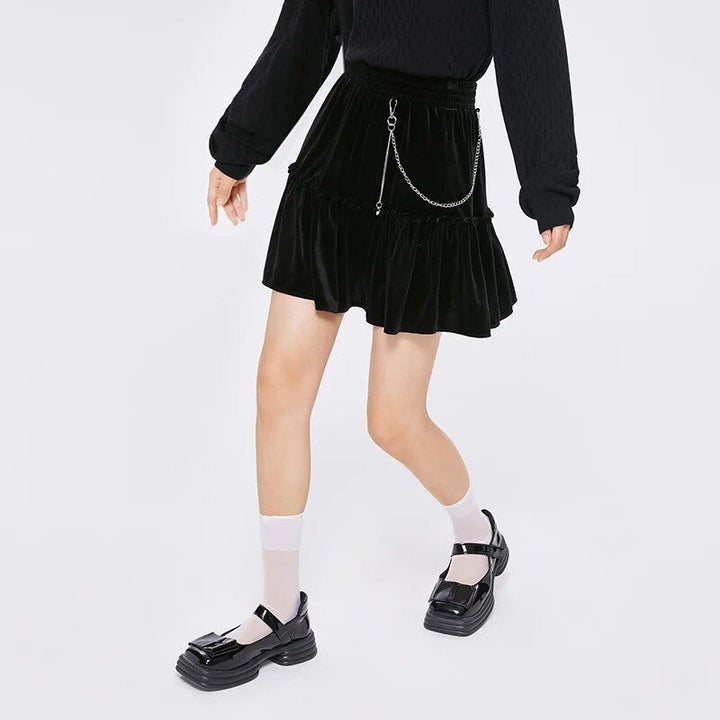 Chic Playful Mini Skirt with Chain Detail