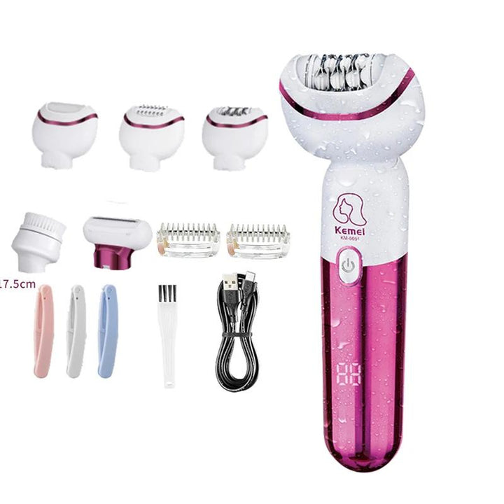 5-in-1 Rechargeable Epilator & Hair Removal Kit for Women