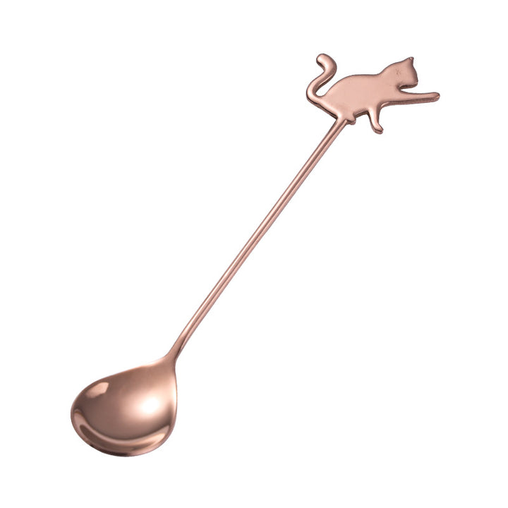 Cute Cat Stainless Steel Coffee Spoon