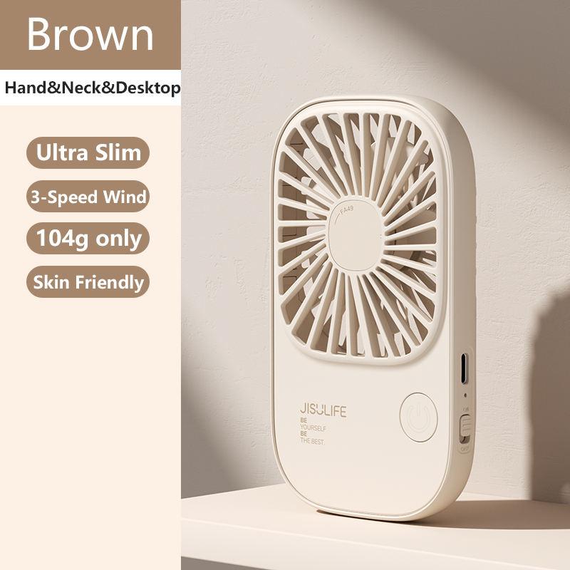 Mini Handheld USB Rechargeable Fan with 3 Speeds, Portable Lash Fan & Desk Stand