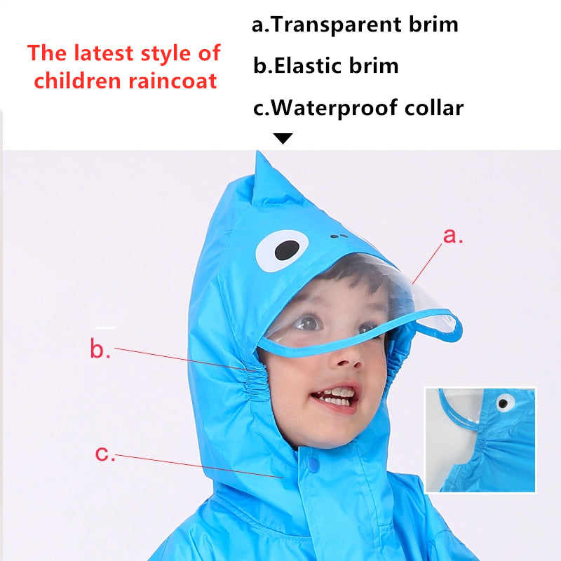 Kids' Dinosaur-Themed Waterproof Rain Jumpsuit