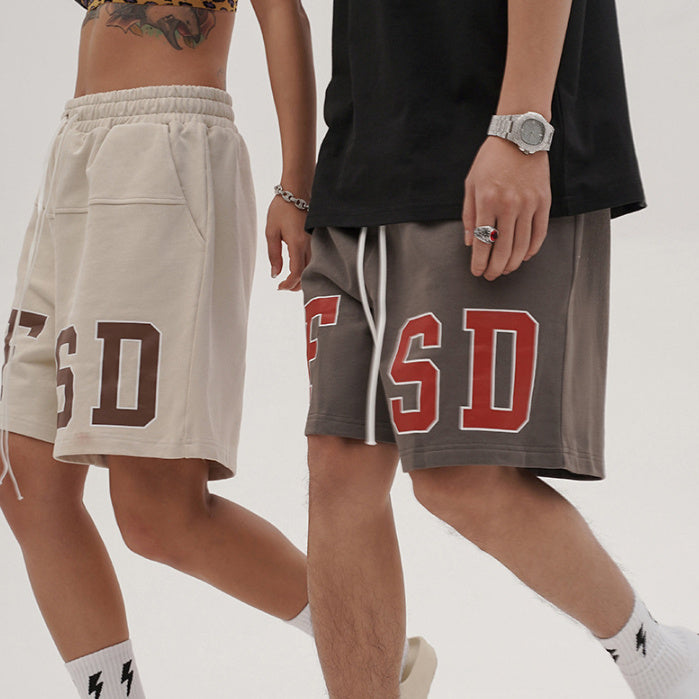 Heavy Loose Sports And Leisure Printed Shorts