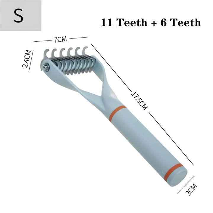 Double-Sided Pet Deshedding Brush for Cats and Dogs