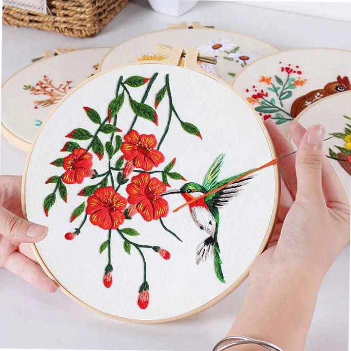 Mushroom Embroidery Kit DIY Needlework