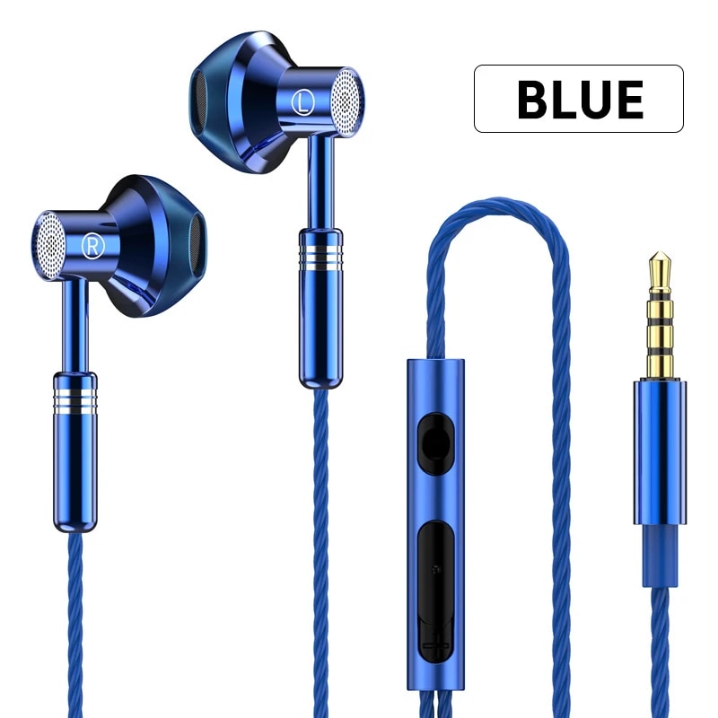 3.5mm Wired Sports Earphones with Microphone – Dynamic In-Ear Headphones for Active Lifestyles