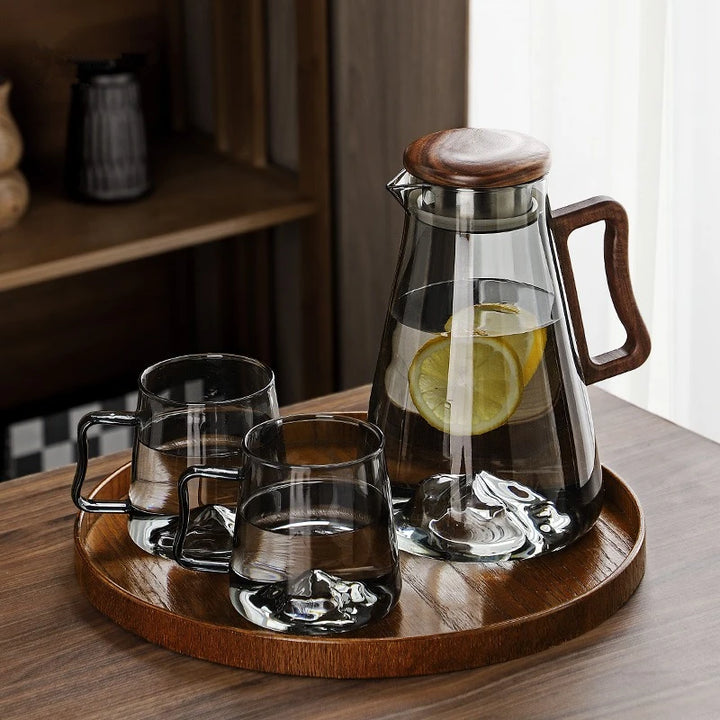 Creative Heat-Resistant Glass Cup Set with Kettle