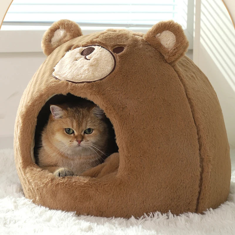 Cozy Comfort Pet Cave Bed for Cats and Small Dogs