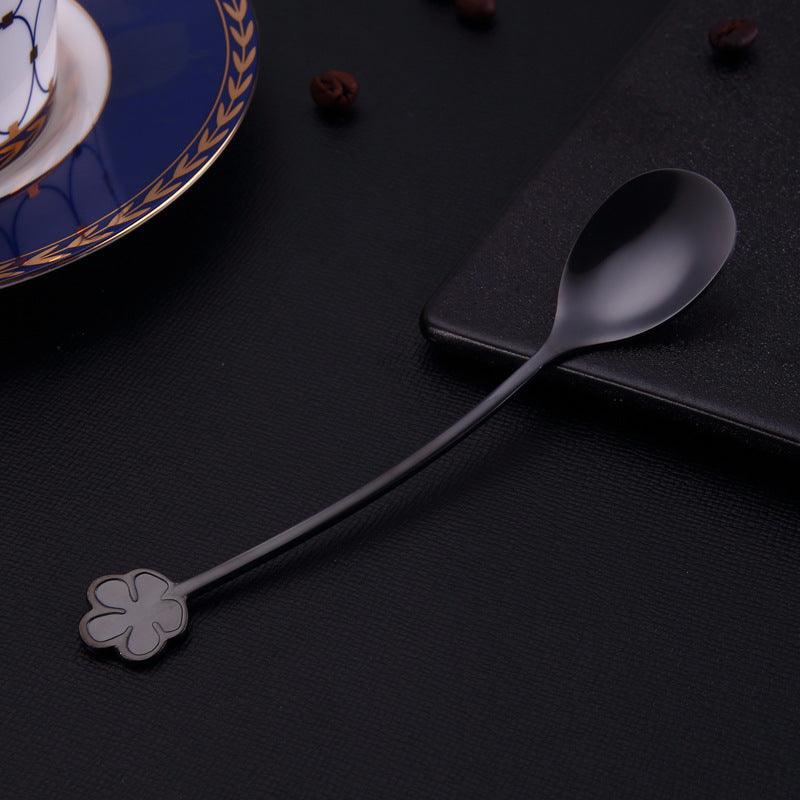 304 Stainless Steel Spoon Gold Plated Dessert Spoon Coffee Stir Spoon Stainless Steel Ice Bar Spoon - Trendha