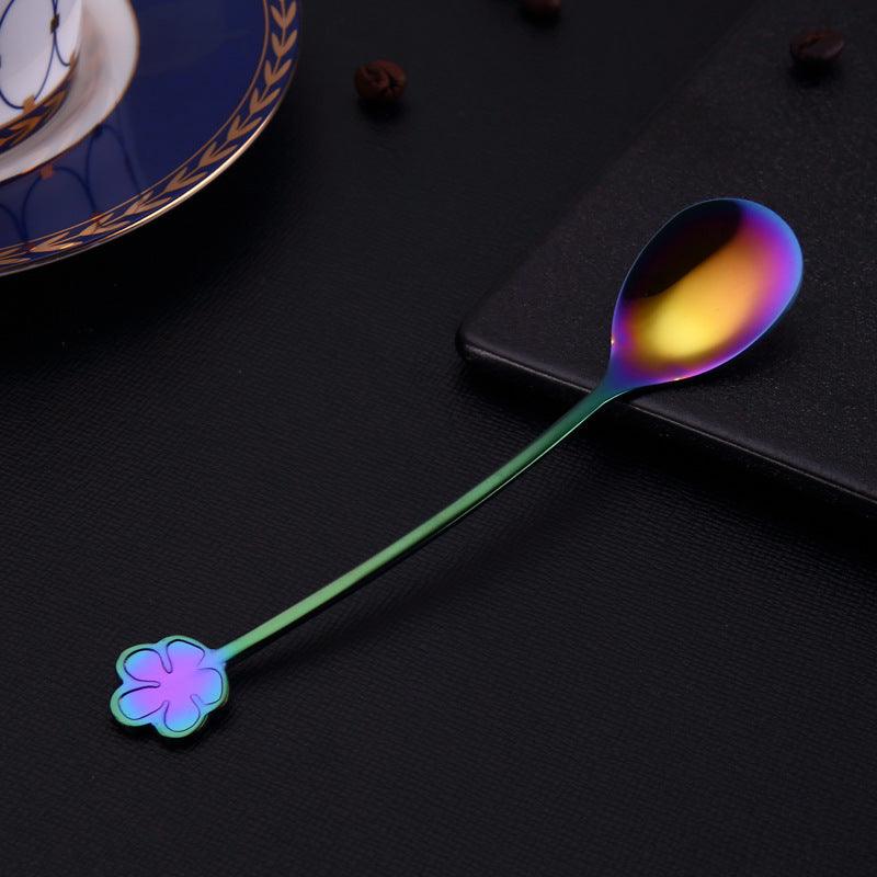 304 Stainless Steel Spoon Gold Plated Dessert Spoon Coffee Stir Spoon Stainless Steel Ice Bar Spoon - Trendha
