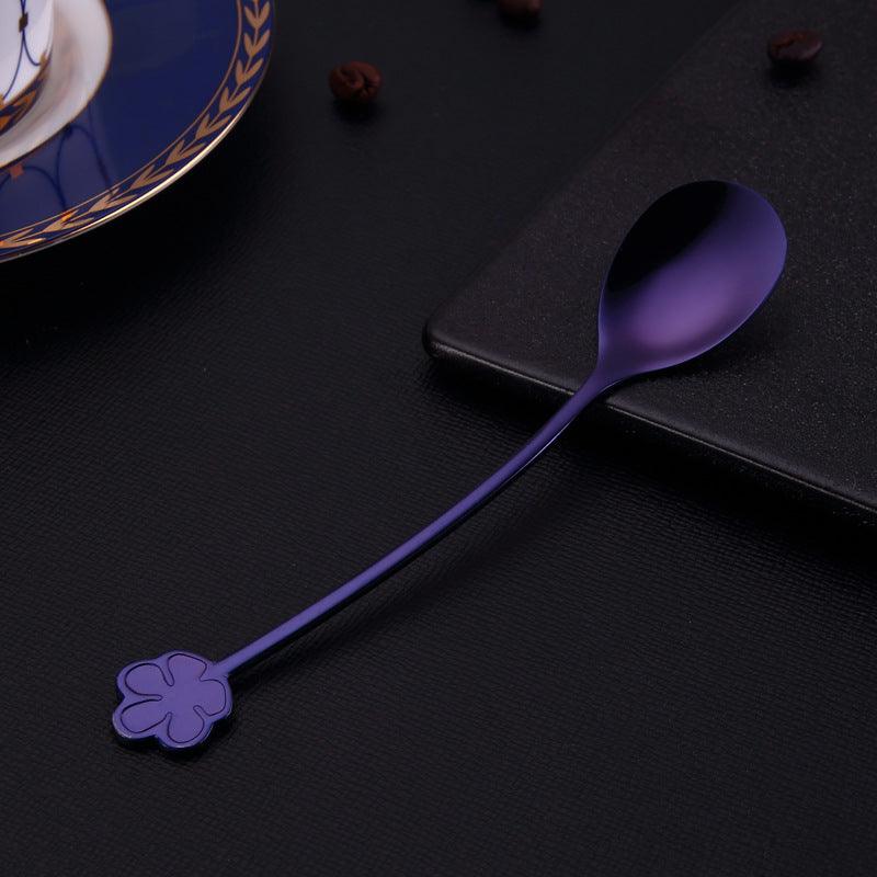 304 Stainless Steel Spoon Gold Plated Dessert Spoon Coffee Stir Spoon Stainless Steel Ice Bar Spoon - Trendha