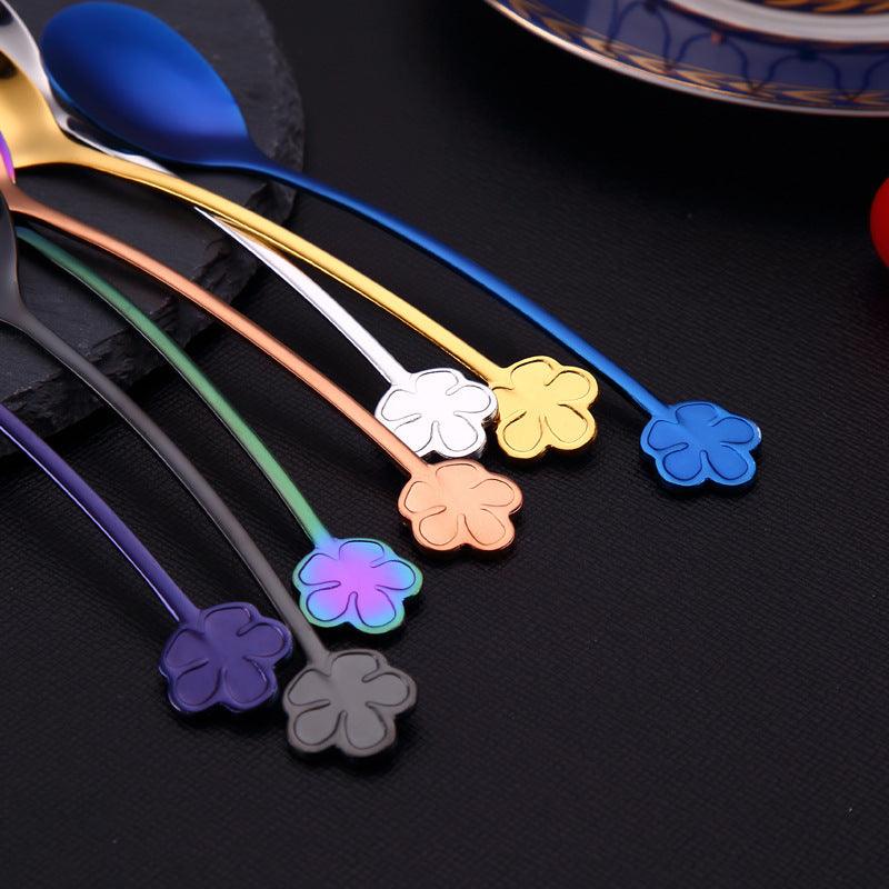 304 Stainless Steel Spoon Gold Plated Dessert Spoon Coffee Stir Spoon Stainless Steel Ice Bar Spoon - Trendha