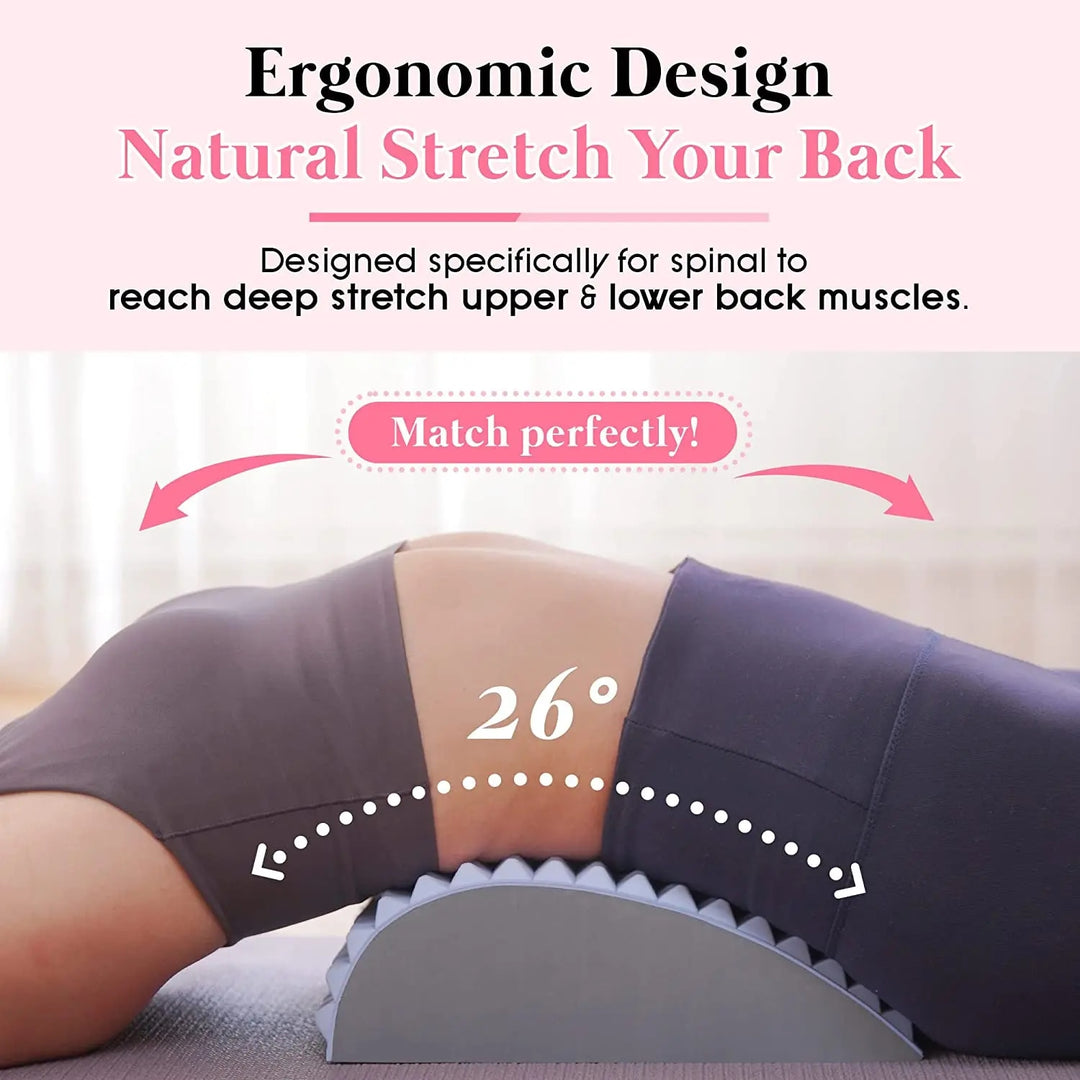 Ultimate Back Relief Stretcher: Lumbar Support and Posture Correction Pillow