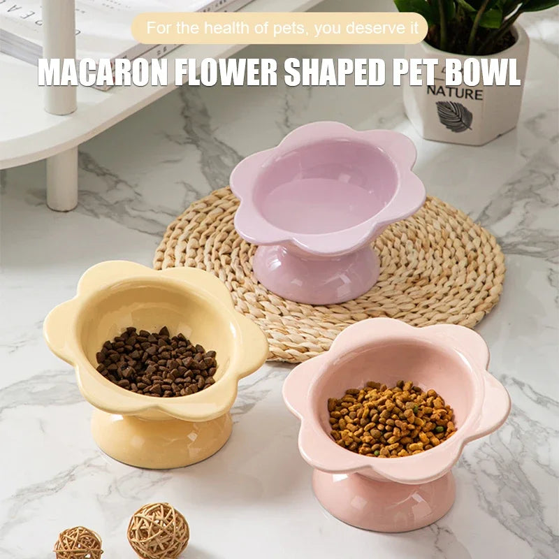 Elevated Ceramic Pet Bowl for Cats and Small Dogs