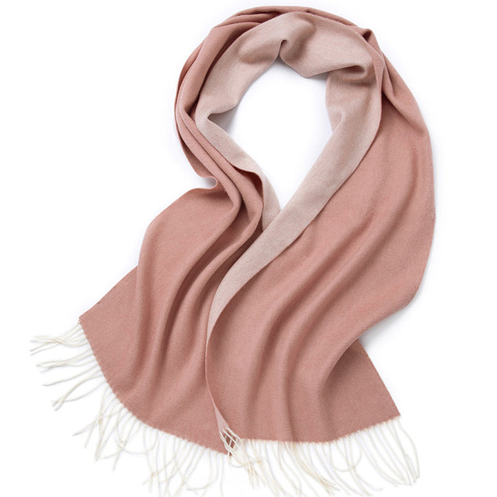 Luxurious Double-Sided Wool Scarf - Cashmere Pashmina Shawl & Wrap