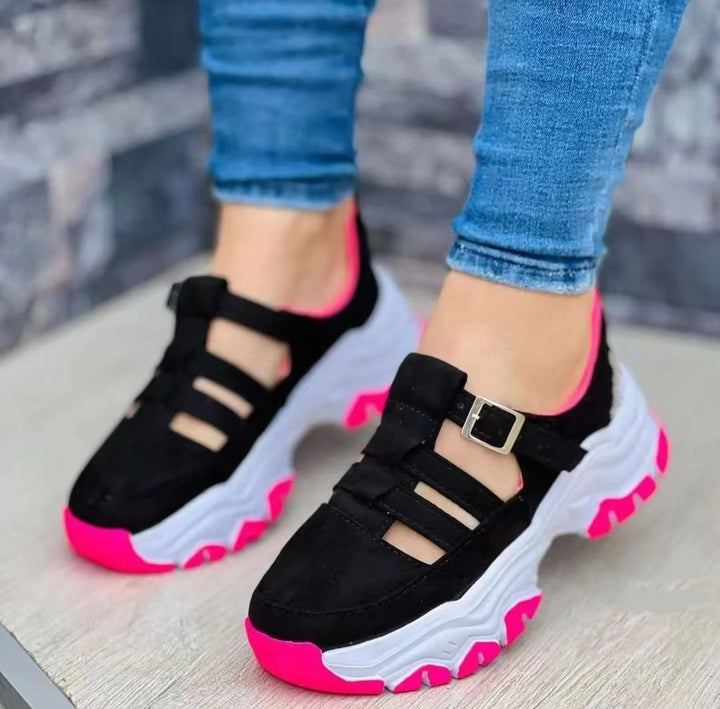 Women's Sports Shoes Buckle Thick-soled Flat Shoes Summer Sandals