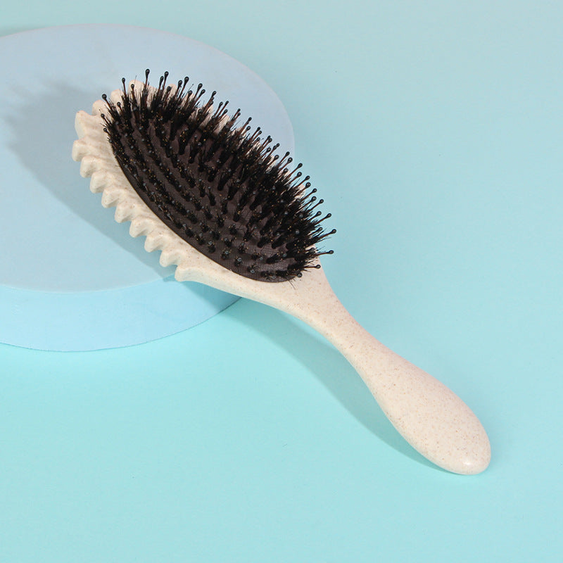 Boar Bristle Curl Defining Detangling Hair Brush