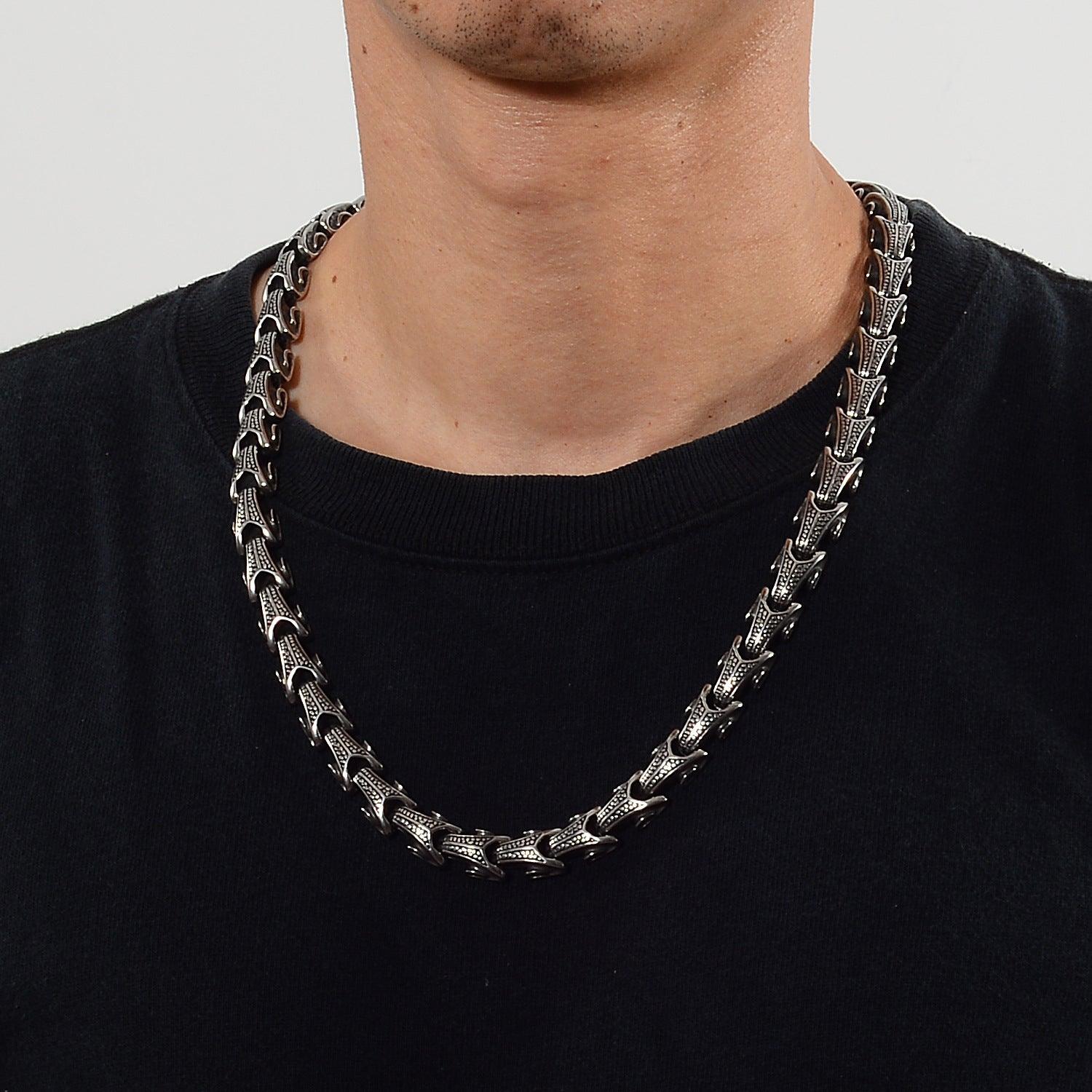 316L Stainless Steel Personalized Keel Men's Necklace - Trendha