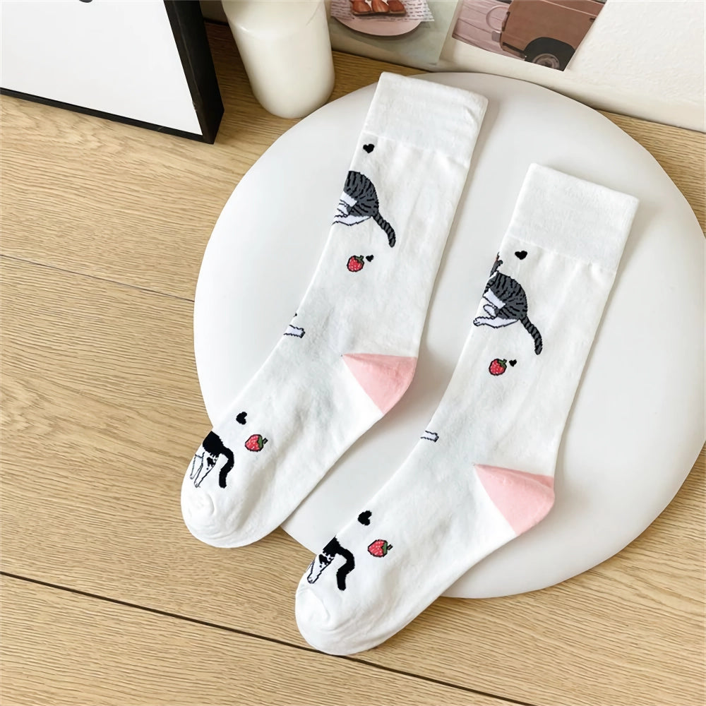 Cute Cartoon Fox Cat Socks