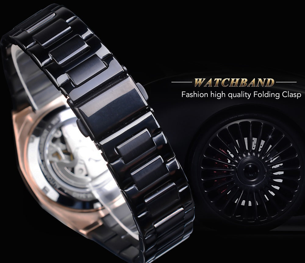 Casual Hollow Mechanical Movement Automatic Watch