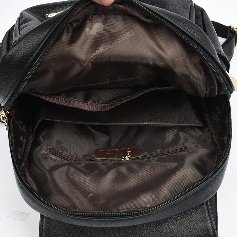 Vintage Leather Backpack Purse