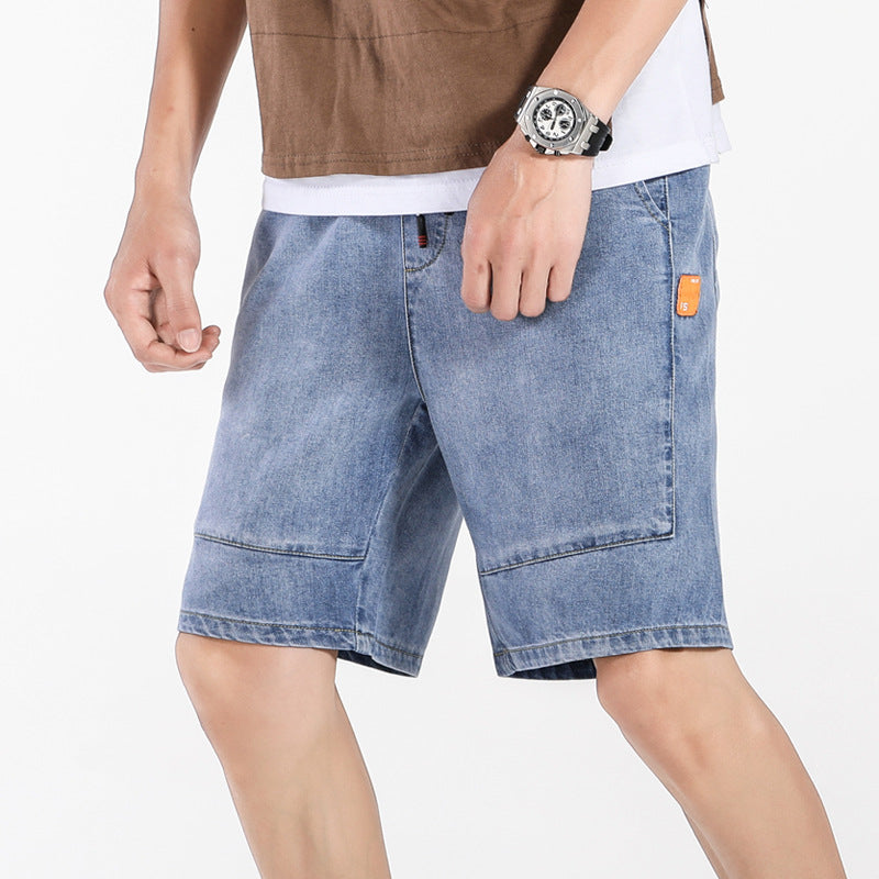 Summer New Denim Cargo Pants Shorts Loose Plus Size