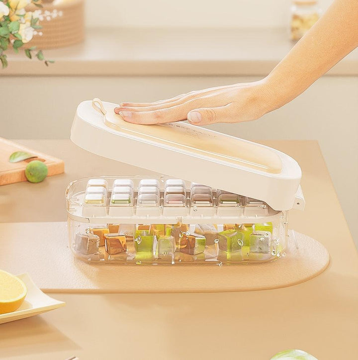Ice Box Ice Cube Tray Grid High Capacity Food Grade Kitchen Gadgets - Trendha