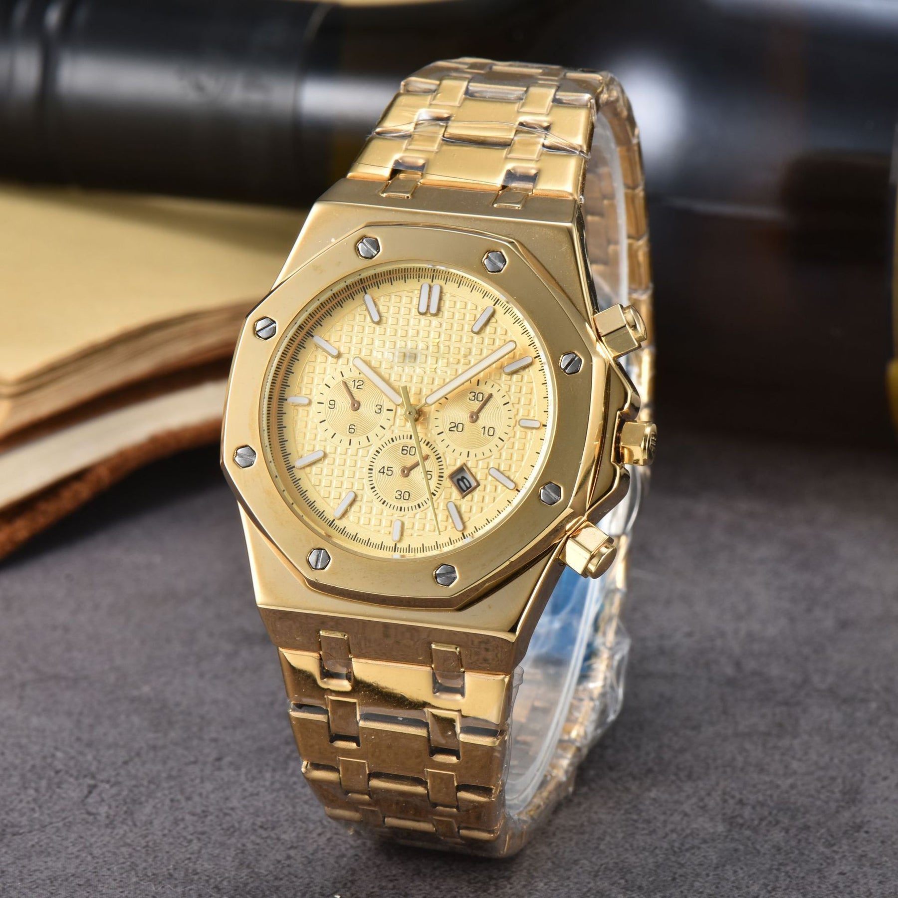 Stainless Steel Calendar Men&