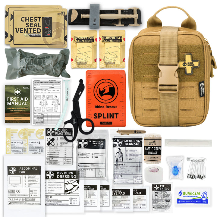 IFAK Trauma First Aid Kit for Car, Home, Travel, Hiking, and Camping