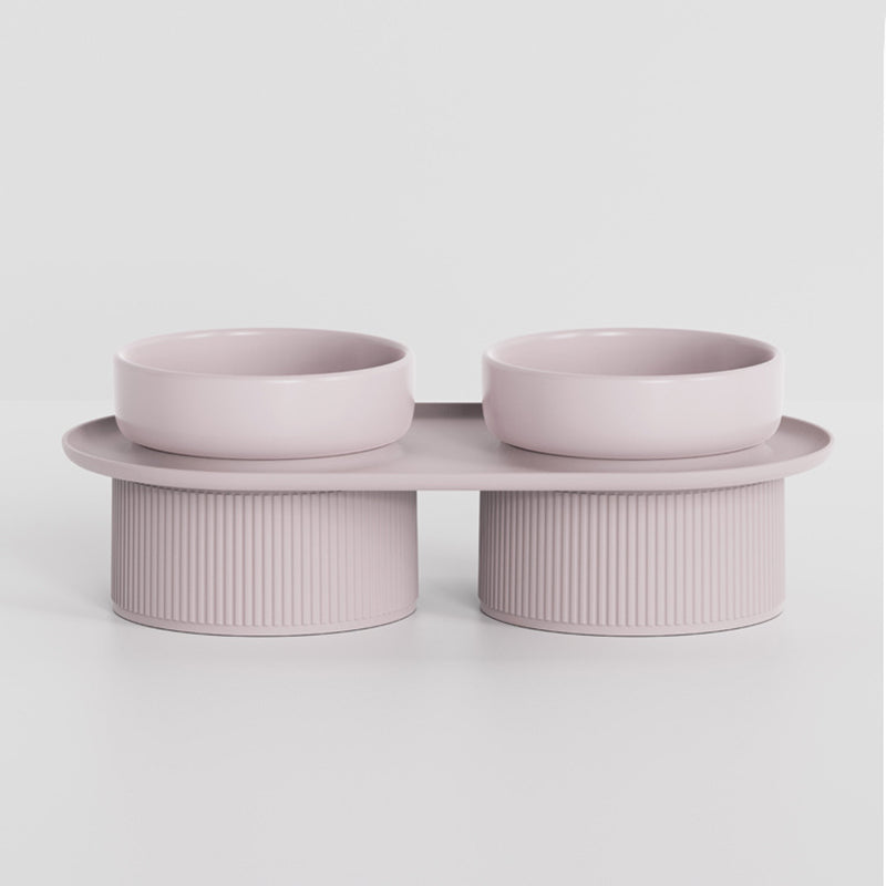 Elevated Ceramic Pet Bowls with Stand for Dogs & Cats