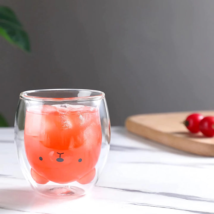 Cute Double Glass Cup